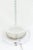 Vintage 60's Murano Aureliano Toso White Swirl and Chrome Glass Lamps With Original Glass Finials Pair Of For Sale In Miami - Image 6 of 9