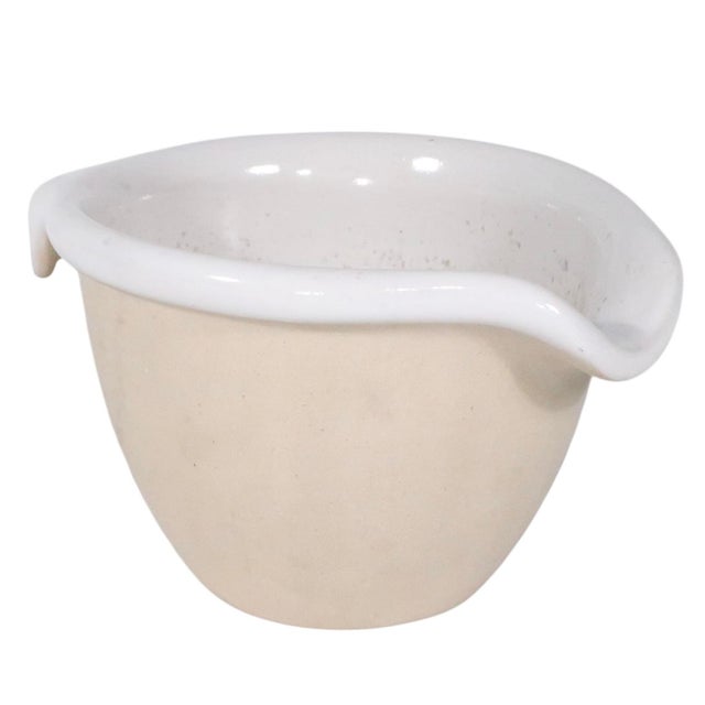 Mid-Century Modern Mid 20th Century Bennington Pottery Batter Mixing Bowl Att. To David Gil For Sale - Image 3 of 9