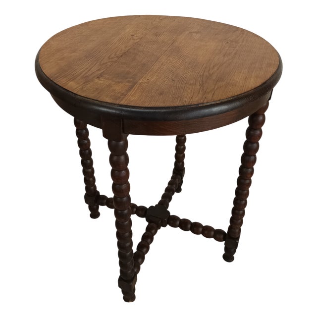 Brutalist Pedestal Table from Charles Dudouyt, 1940s For Sale