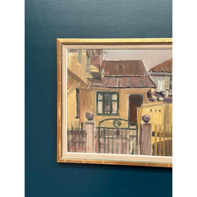 Gunnar Svensson, Urban Street, 1960s, Oil on Canvas, Framed For Sale - Image 7 of 16