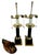 Metal 1980s Brass & Black Marble Neoclassical Column Table Lamps, a Pair For Sale - Image 7 of 14