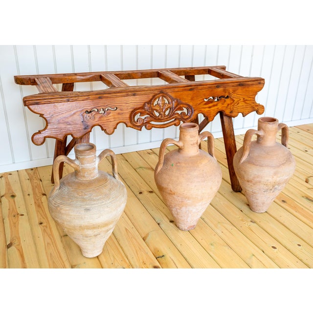 Antique Carved Amphora Stand with Amphorae, 1890s, Set of 4 For Sale - Image 4 of 18