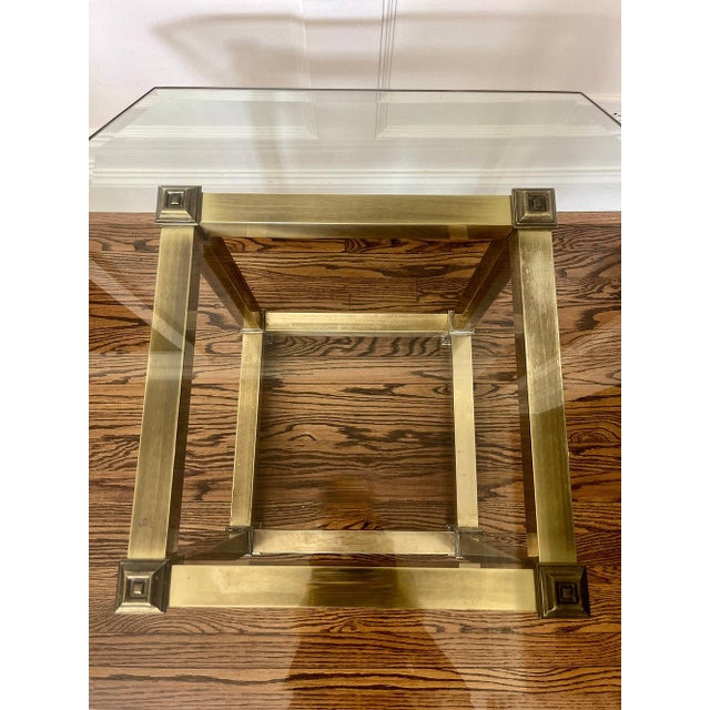 Hollywood Regency Midcentury Mastercraft Brass Hollywood Regency Style Coffee Table For Sale - Image 3 of 4