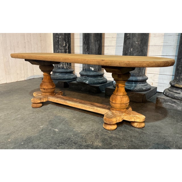 French Oak Monastery Dining Table, 1925 For Sale - Image 4 of 14