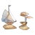 A Pair of Early 20th Century Art Deco Spinnaker Sailing Yacht Sculpture and Tropical Tree For Sale