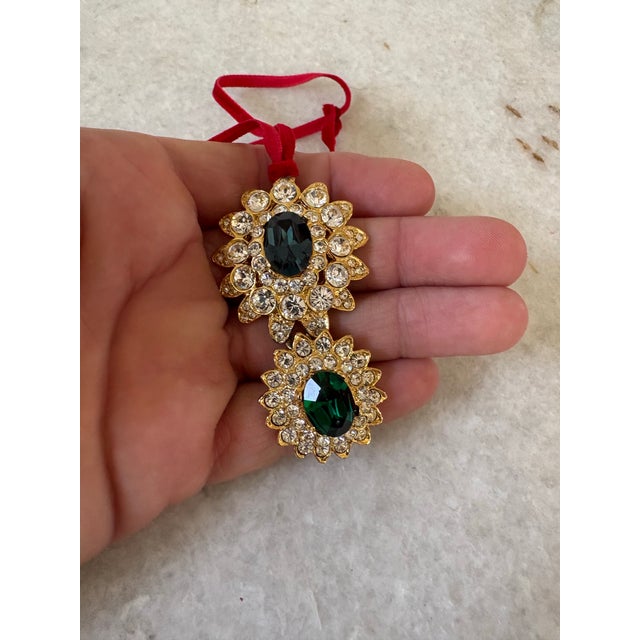 Chic, crystal and Gold to metal holiday ornament. By Matthew Izzo Home