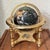 Contemporary Late 20th Century Black World Globe With Semiprecious Gemstones on Brass Base For Sale - Image 3 of 8