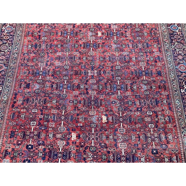 19th Century Antique Ferahan Rug in Wool, 1890s For Sale - Image 5 of 15