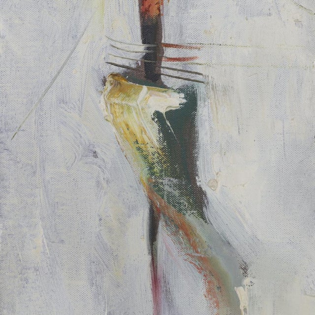 Paolo Gentilla, Abstract Composition, 1970s, Oil on Canvas For Sale - Image 4 of 6