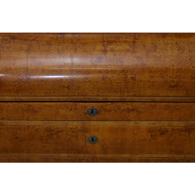 19th Century 19th Century Biedermeier Walnut Secretary Desk For Sale - Image 5 of 13