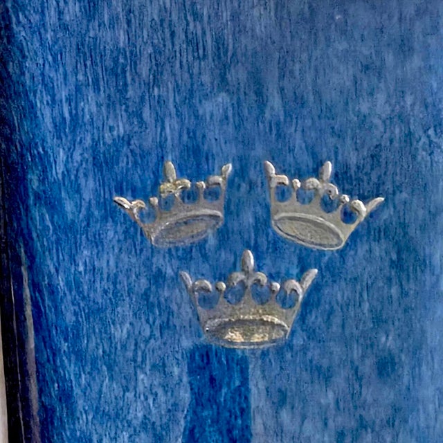 1960s Gustavsberg Sweden Argenta Lagun Vase With Silver Crown Inlay Designed by Sven Jonson For Sale - Image 11 of 11