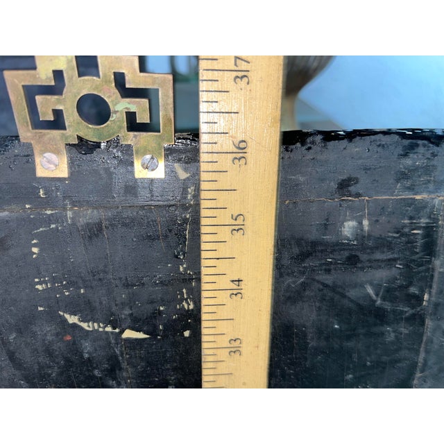 Wood 4 Vintage Asian Lacquered Wood Panels For Sale - Image 7 of 10