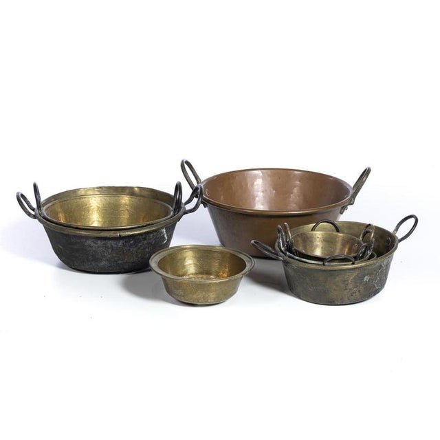 Portuguese Pots and Bowl, 1800s, Set of 8 For Sale - Image 6 of 6