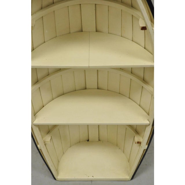 Vintage Style Dory Row Boat Nautical Bookshelf / Table by Authentic Models For Sale - Image 12 of 18