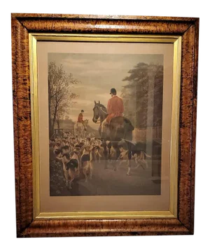 19th Century, Eas Douglas Hunt Scene Aquatint Engraving