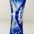 Blue Vintage Hand Cut to Clear Bohemian Crystal Vase For Sale - Image 8 of 9