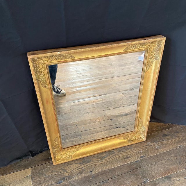 French Empire 19th Century Giltwood Wall Mirror For Sale - Image 4 of 6