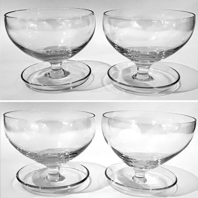 Steuben Glass Mid-Century Modern Crystal Footed Dessert/Sherbet Coupes - Set of 7 For Sale - Image 4 of 9