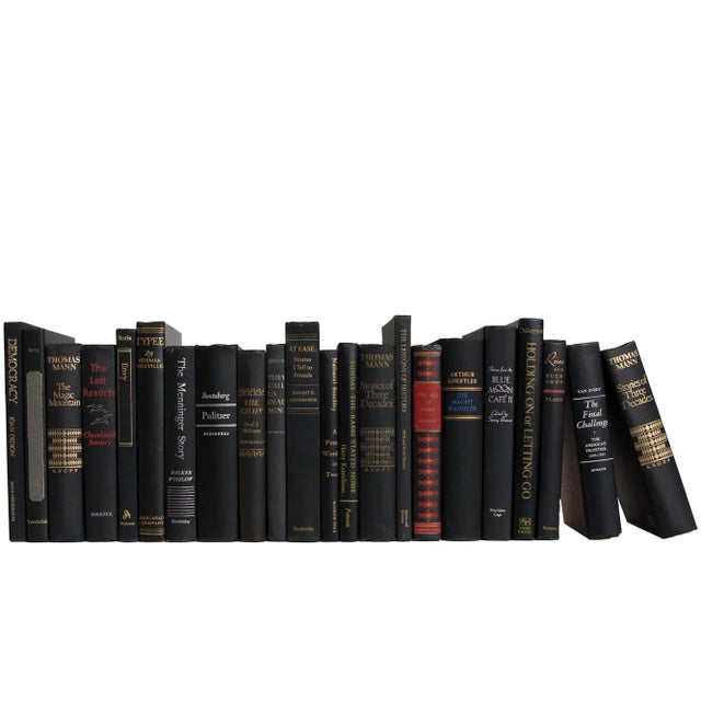 Mid-Century Modern Decorative Books - Vintage Onyx Books - Black Books By The Foot For Sale - Image 3 of 3