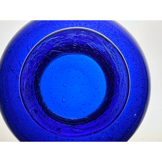 Studio Glass Art Vase with Air Bubble Inclusions by Erik Höglund for Kosta Boda, Sweden, 1980 For Sale - Image 10 of 14