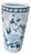 Vintage Blue and White Chinoiserie Porcelain Hand-Painted Floral Umbrella Stand For Sale