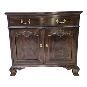 1990s Henredon Rittenhouse Square Chippendale Server Sideboard Mahogany