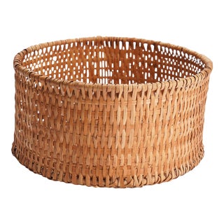 Cherokee Native American Split Willow Splint Basket, 1890-1910 For Sale