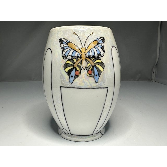 Early 20th Century Early 20th Century Art Nouveau Bavaria Hand-Painted Butterfly Mug For Sale - Image 5 of 9