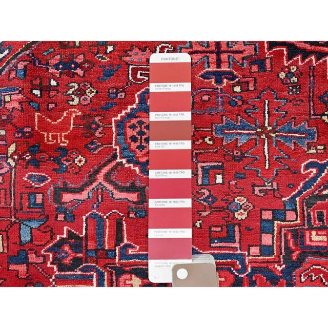 1960s 1960 Red Vintage Bohemian Persian Rug For Sale - Image 5 of 12