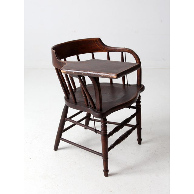 Antique Crocker Chair Company Windsor Writing Arm Chair For Sale - Image 15 of 15