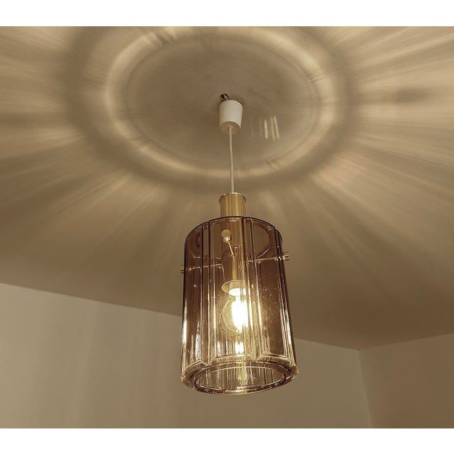 Vintage Pendant Lights in Glass from Glashütte Limburg, 1970s, Set of 2 For Sale - Image 11 of 15