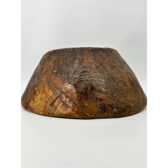 Antique Burl Fruitwood Bowl For Sale - Image 9 of 12