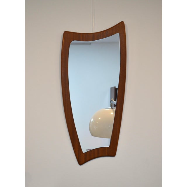 Mid-Century Danish Teak Wall Mirror with Sculptural Frame, 1960s For Sale - Image 10 of 10