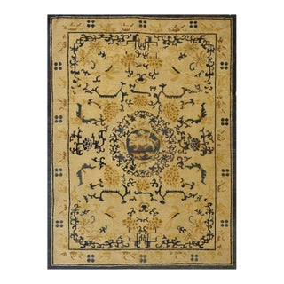 19th Century Chinese Ningxia Carpet ( 4' 10" x 6' 6" - 147 x 198 cm ) For Sale