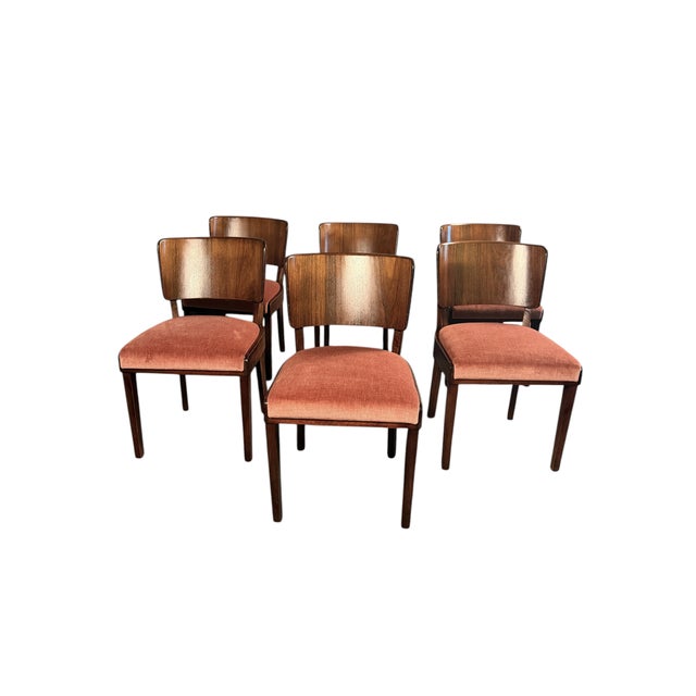 German Dining Chairs in Walnut, 1940s, Set of 6 For Sale - Image 12 of 12
