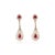 Mid-Century Modern Mid 20s Style Red Ruby Drop & Dangle Earrings With Natural Diamonds in 18k Gold- A Pair For Sale - Image 3 of 10