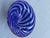 Vintage Johnathon Schmuck Signed Cobalt Blue Swirl Art Glass 94 Lid For Sale - Image 13 of 14