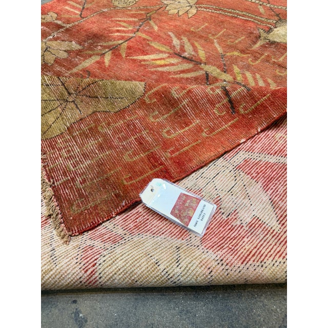 Antique 1900 Samarkand Wool Rug With Botanical Design For Sale In Los Angeles - Image 6 of 7