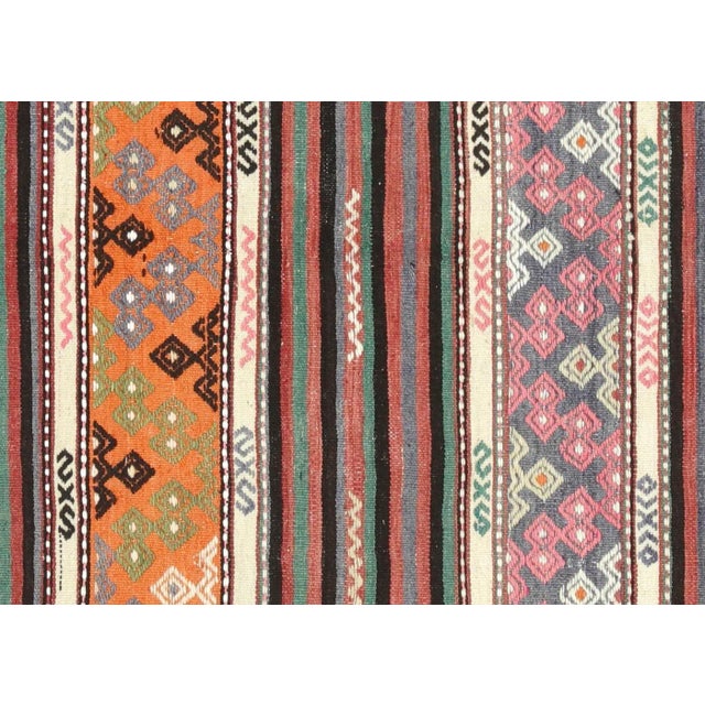 Vintage Turkish Kilim. Hand woven with wool on wool foundation in the Oushak region of Turkey. Kilims & Flat Weaves are...