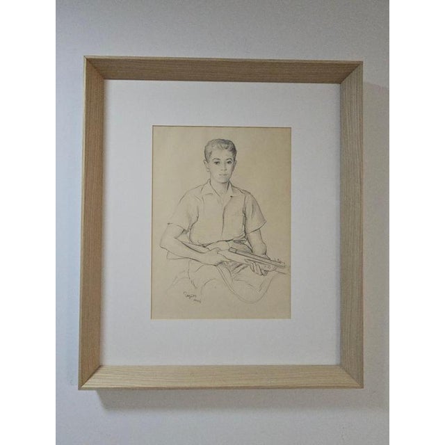 Antoni Tàpies, Self-Portrait, 1954, Pencil Drawing For Sale - Image 8 of 17