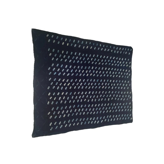 1980s Fine Indigo Cloth - Mossi Tribe Burkina Faso 57" H by 48" W For Sale - Image 5 of 5