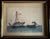 Mid 20th Century Chinese /Asian Hand Painted Boat Pictures Framed in Black and Gold. Charming. For Sale - Image 5 of 6