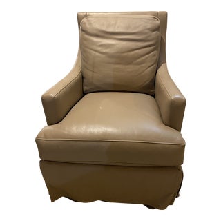 Sherrill-Limited Swivel Leather Chair For Sale