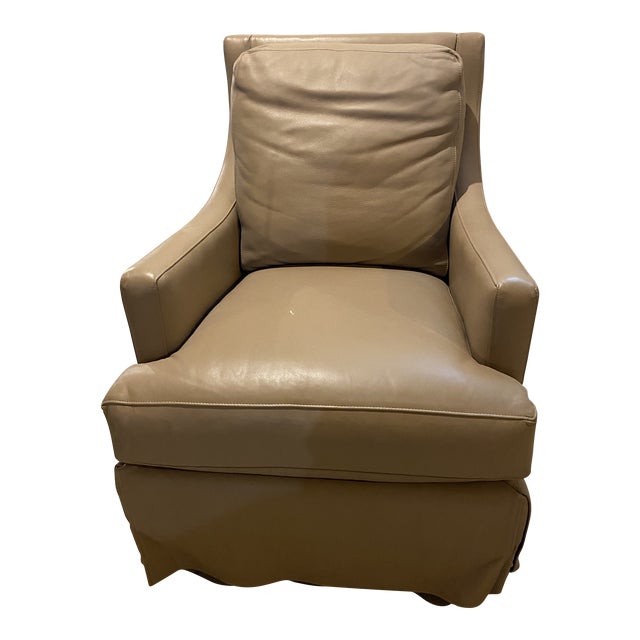 Sherrill-Limited Swivel Leather Chair For Sale