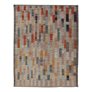Keivan Woven Arts Modern Abstract Rug, Colorful Design 7' X 9'6