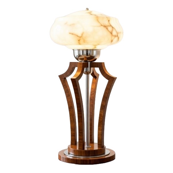 Art Deco Table Lamp, Poland, 1950s For Sale
