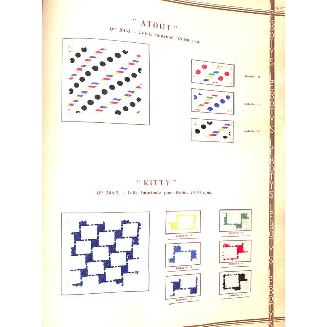 Traditional Creations Lebotys. Printemps 1934 [Fabric Sample Album] For Sale - Image 3 of 14