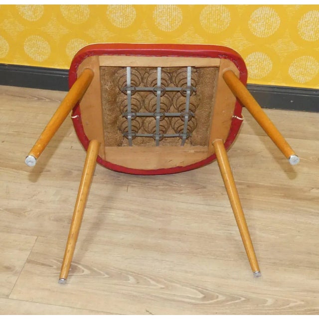 Red Cocktail Chair, 1950s For Sale - Image 10 of 12
