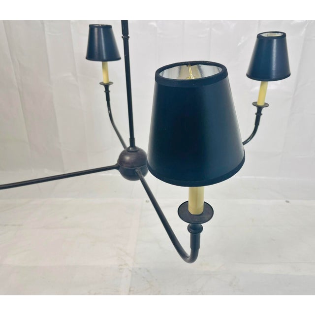 Metal Visual Comfort Thomas O’Brien “Piaf” 5-Light Chandelier Height Adjustable For Sale - Image 7 of 14