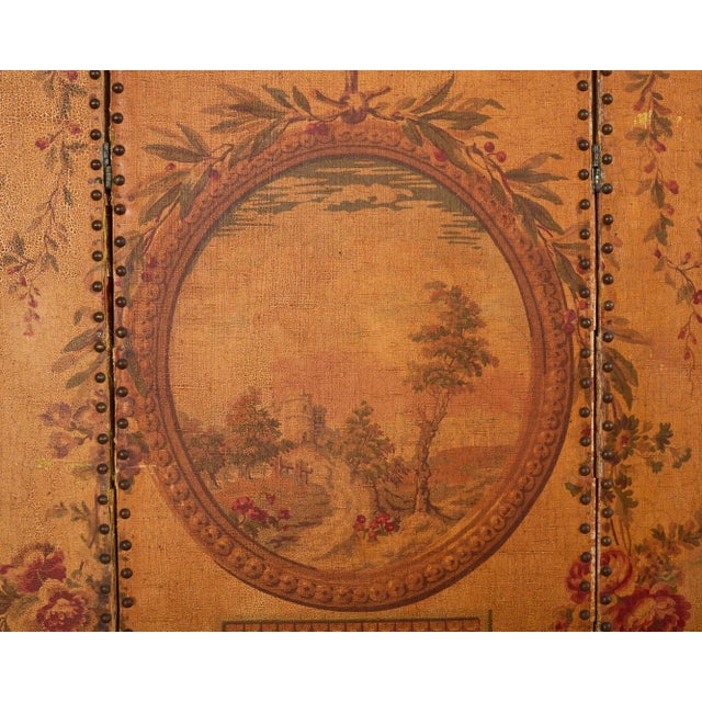 English Victorian Adam Style Three Panel Folding Screen For Sale - Image 9 of 13